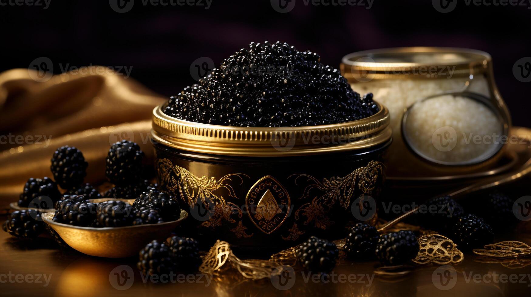 Premium photo of caviar food AI generative