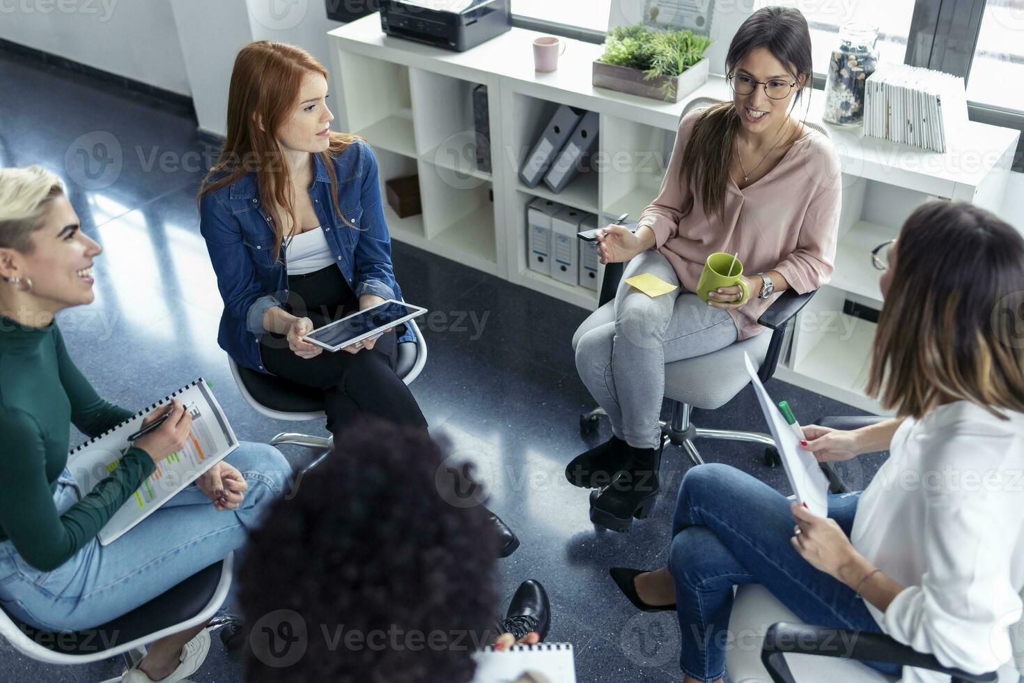 Businesswomen during meeting in the office photo