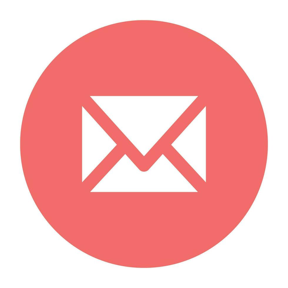 Communication source, flat icon of mail vector