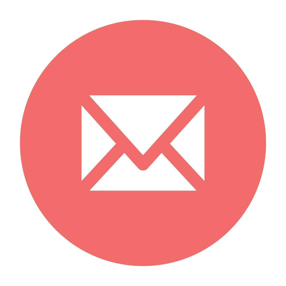 Communication source, flat icon of mail vector