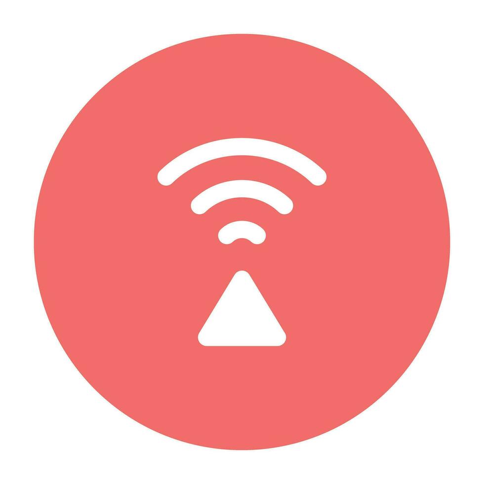 Wireless connection, handy flat icon of hotspot vector