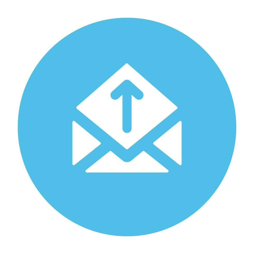 An icon of upload mail is ready for web and apps vector