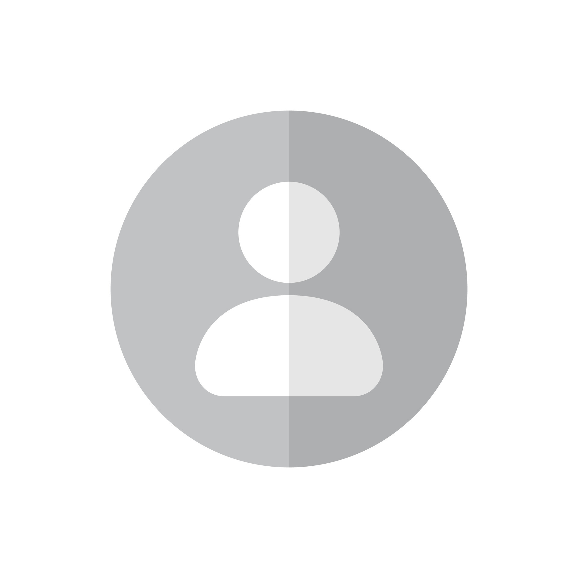 Default avatar profile icon vector isolated on white background. Social