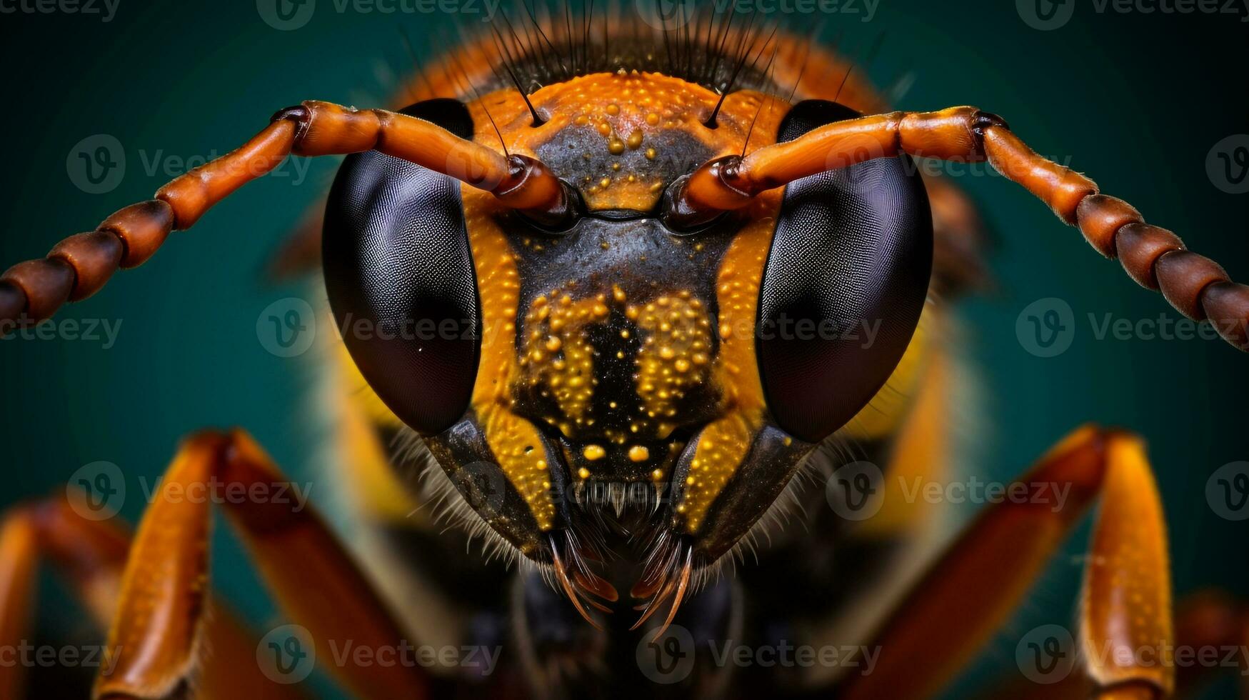 macro foto de insecto cabeza ai generativo