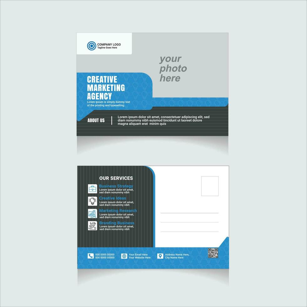 corporate post card vector