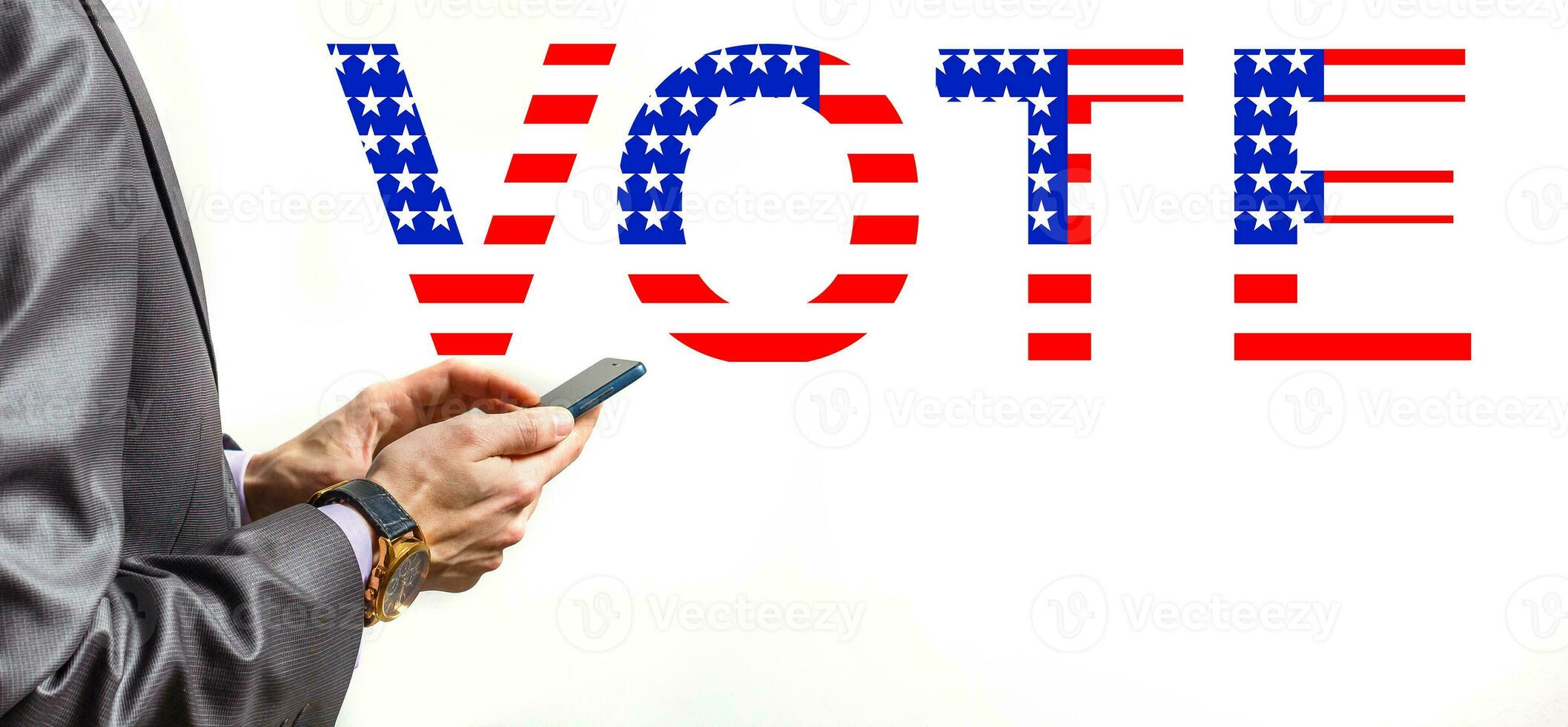 voting on the smartphone screen photo