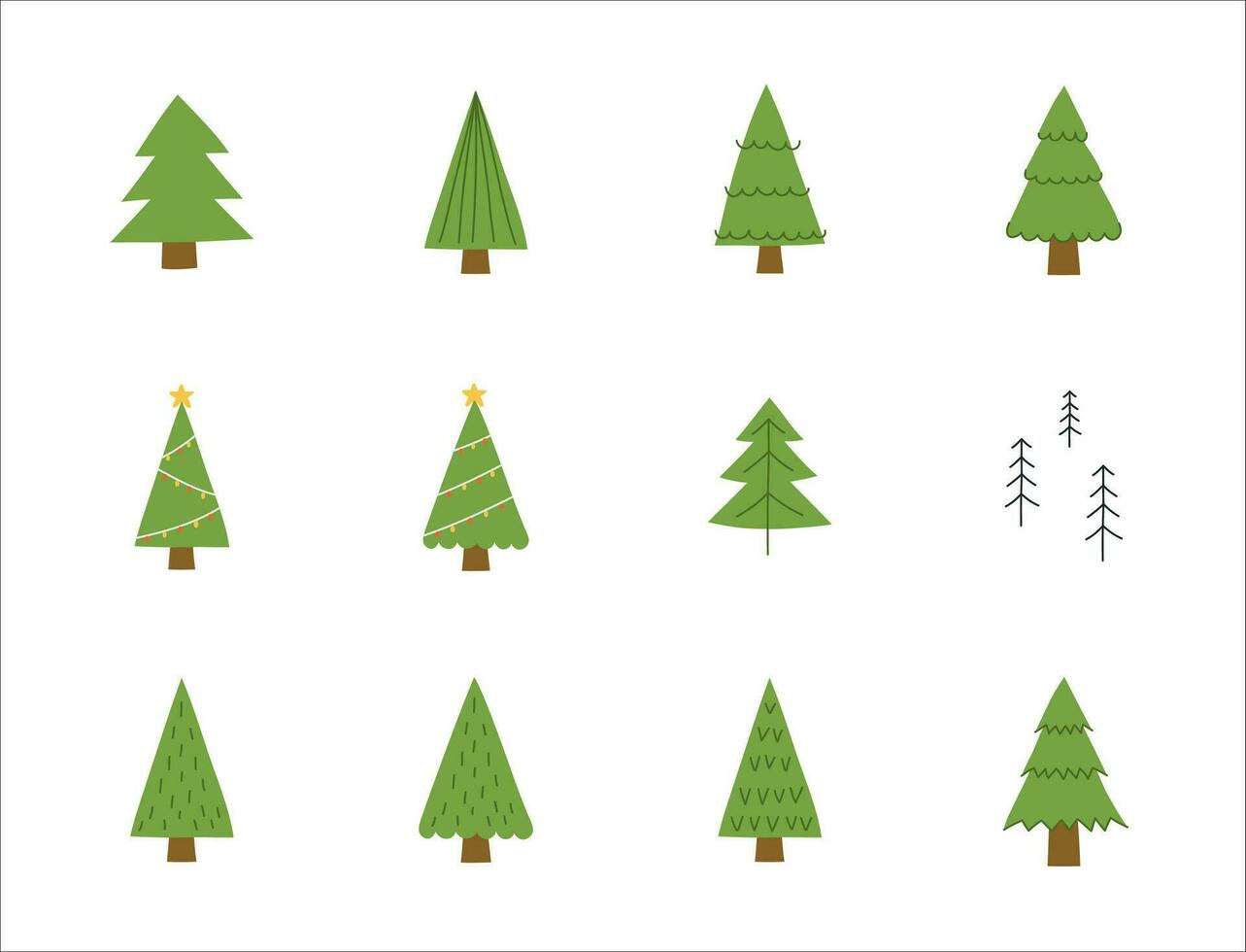 Festive Christmas Tree Vector Collection