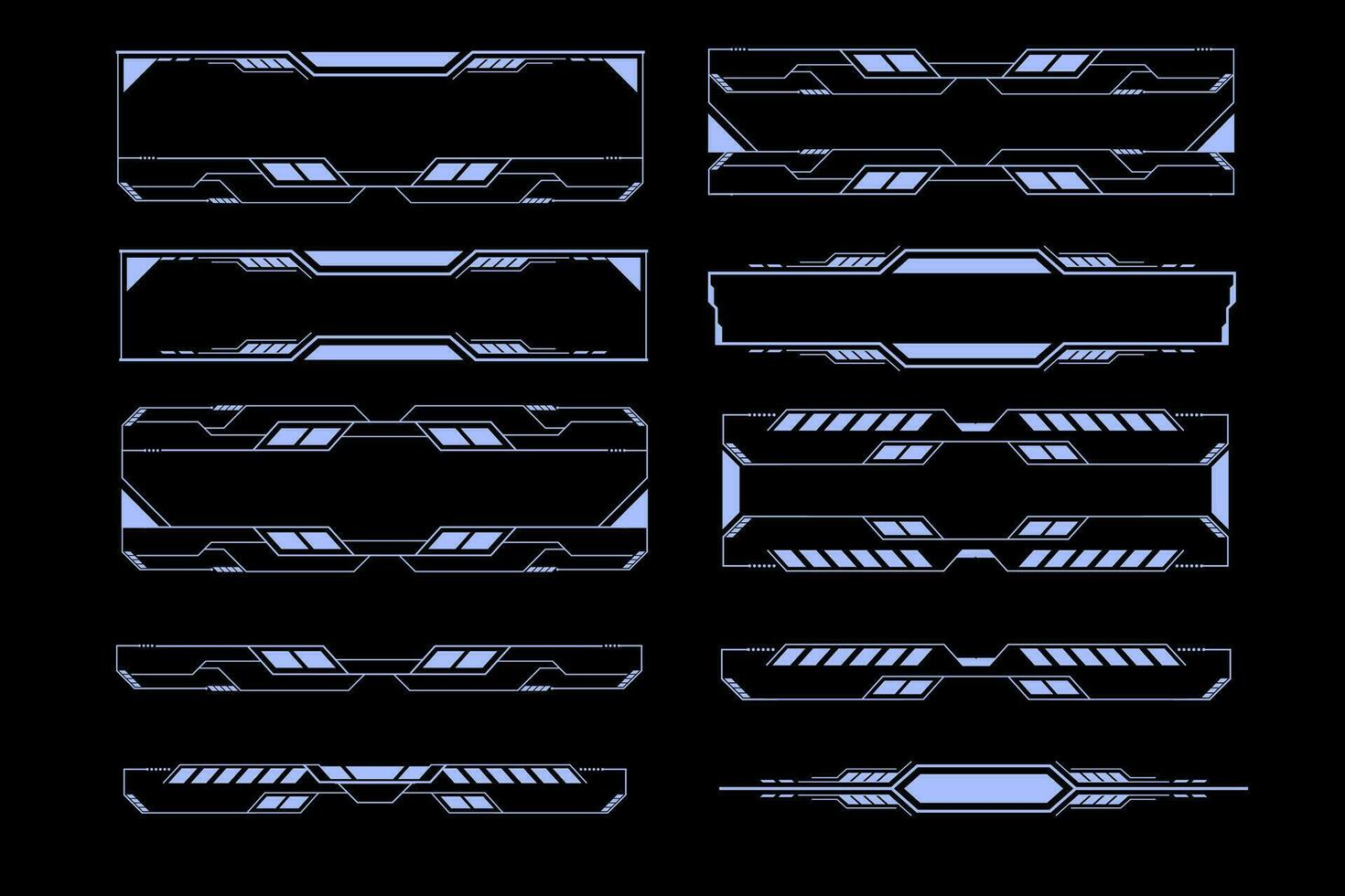 Futuristic sci fi interface element hud technology frame graphic vector design template