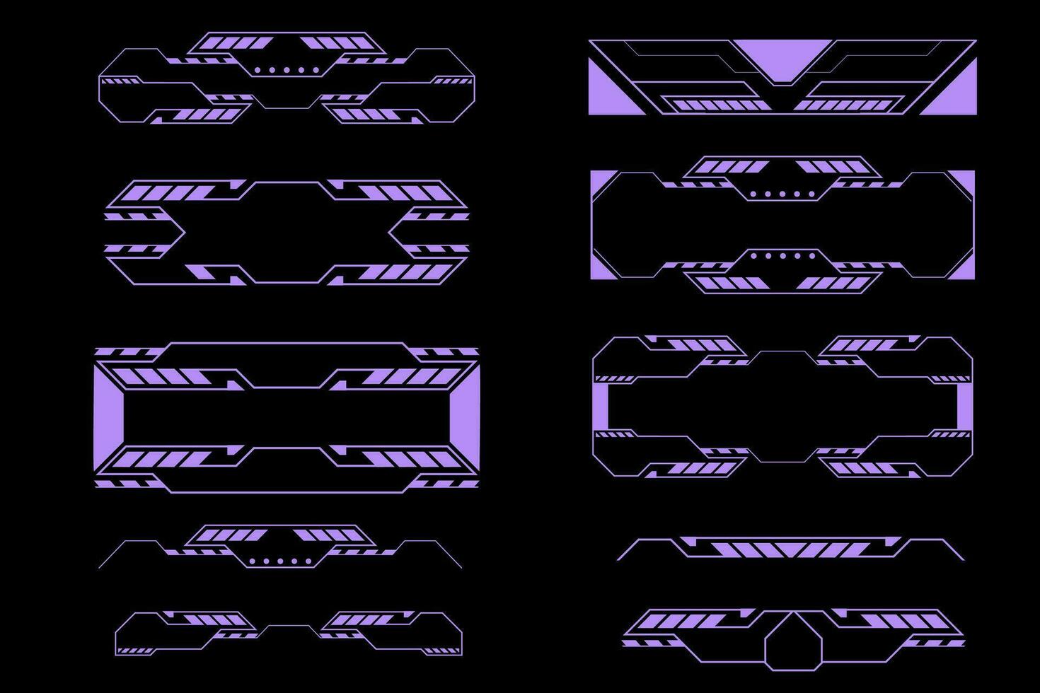 Futuristic sci fi interface element hud technology frame graphic vector design template