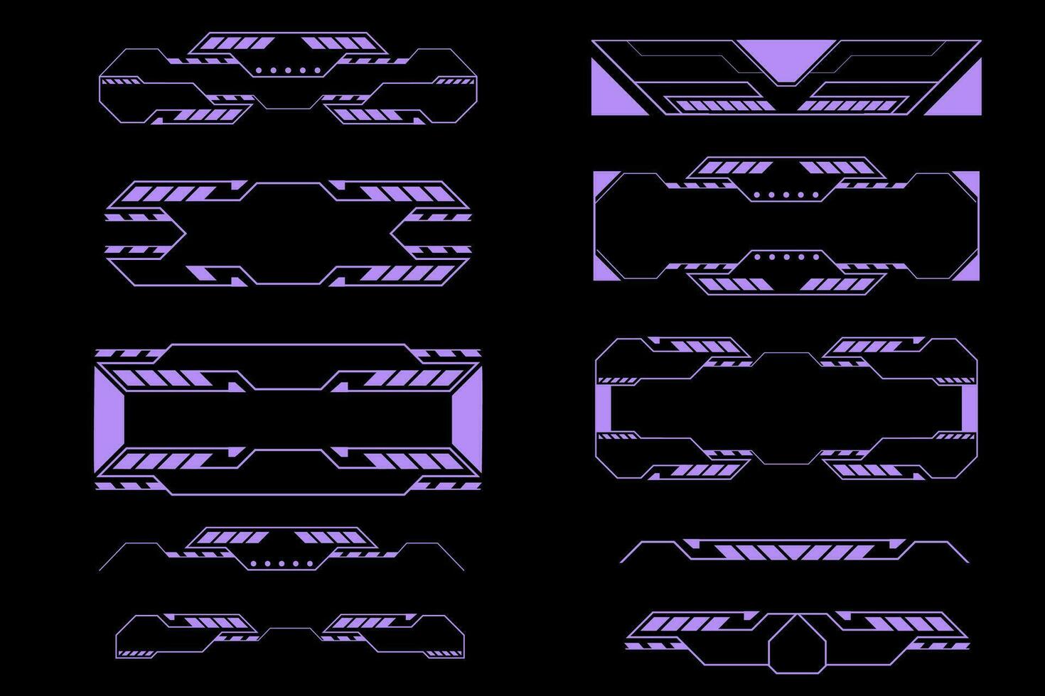 futurista ciencia fi interfaz elemento hud tecnología marco gráfico vector diseño modelo