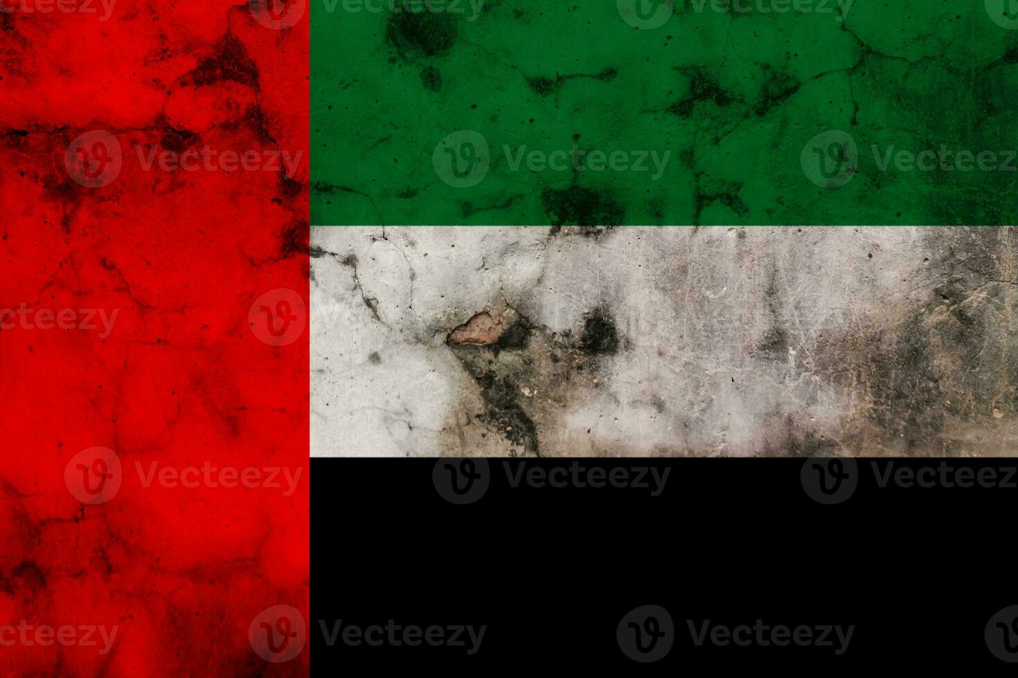 Old grunge flag of United Arab Emirates photo