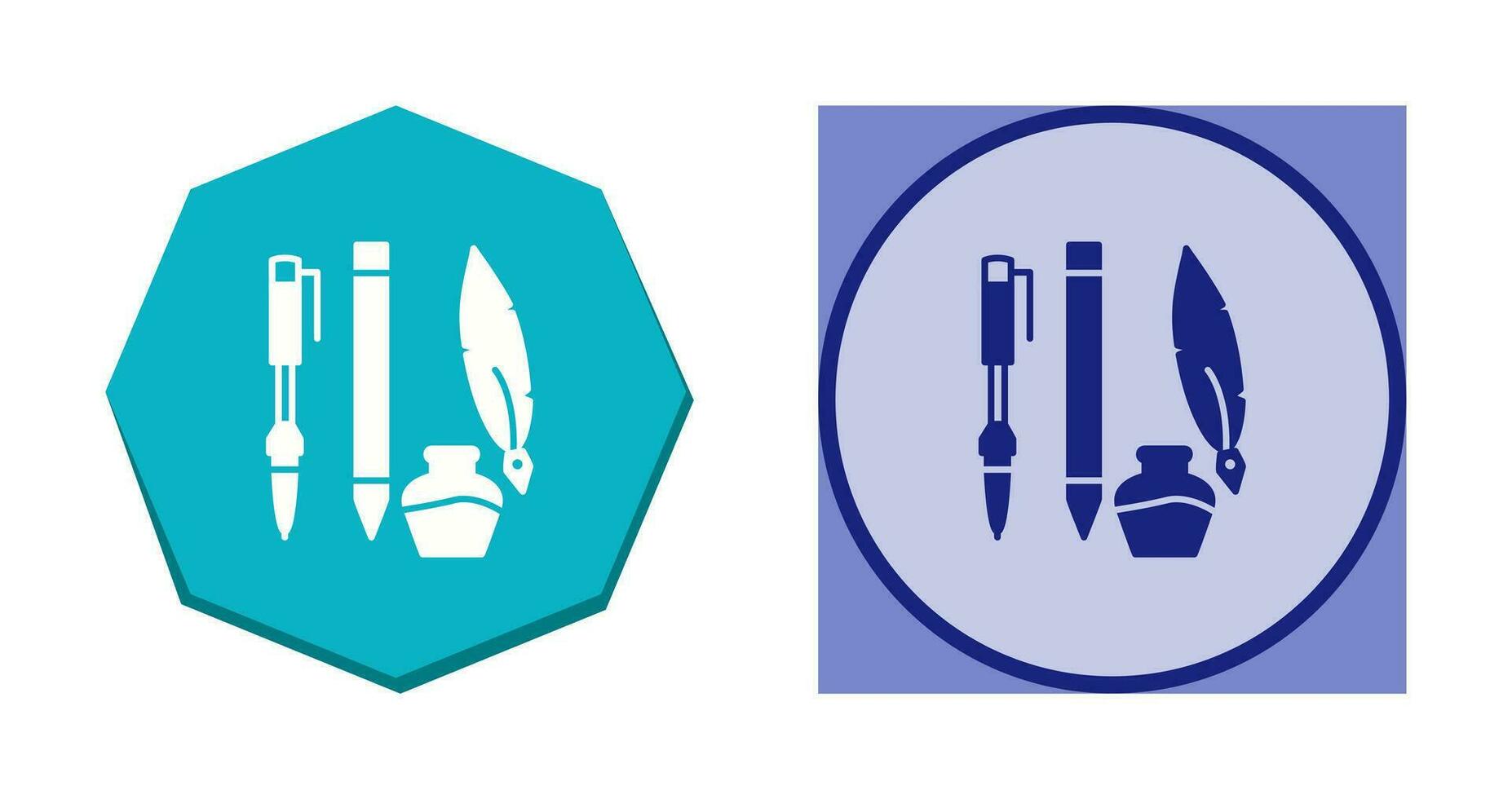 Unique Writing Equipment Vector Icon