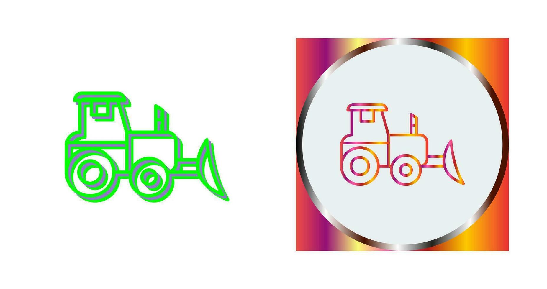 Industrial Tractor Vector Icon