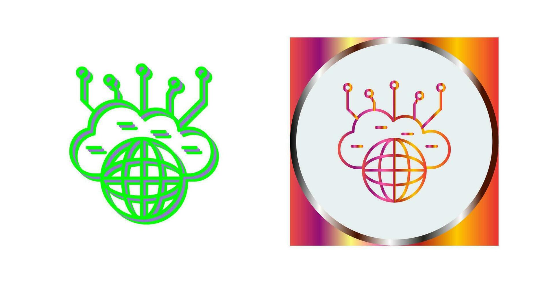Computing Cloud Vector Icon