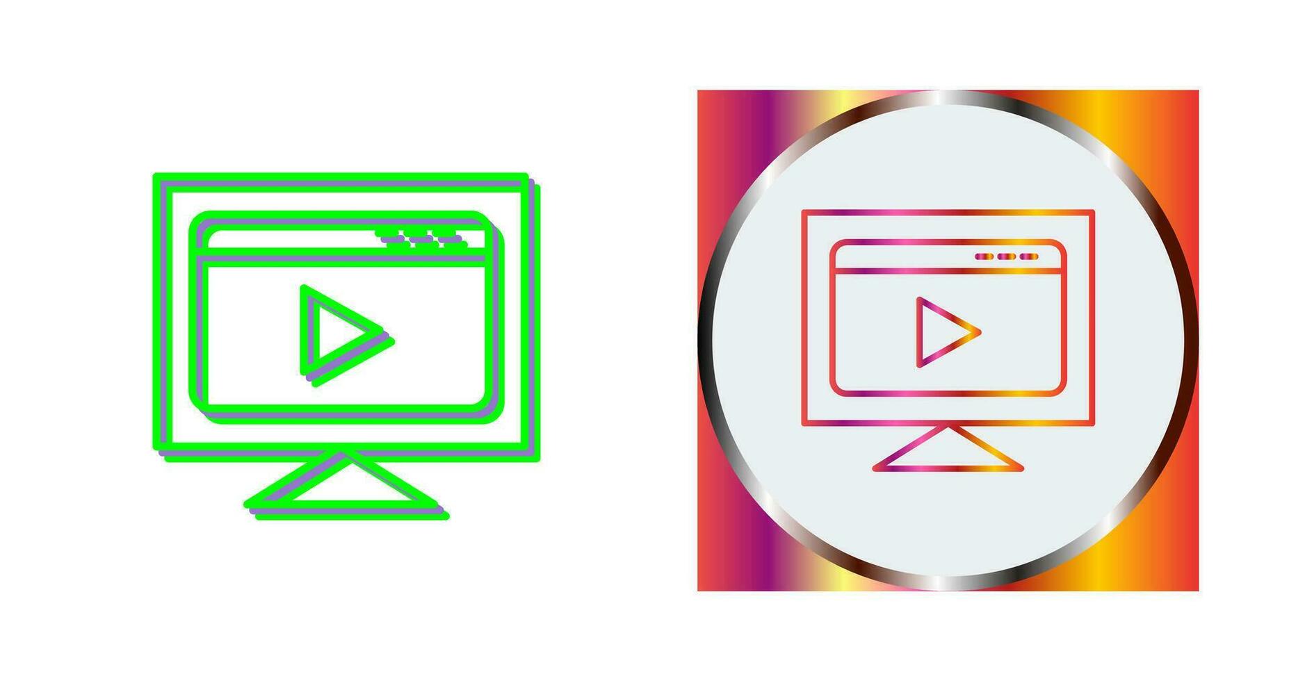 icono de vector de transmisión de video