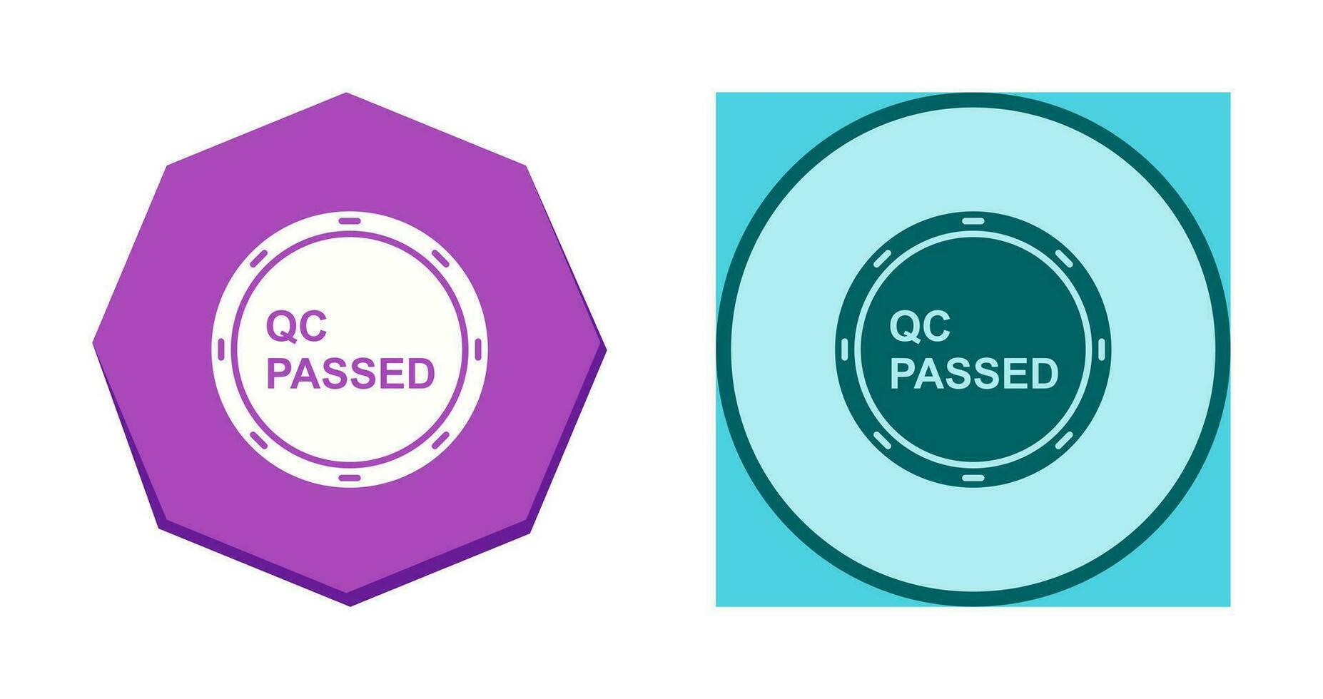 Unique QC Passed Vector Icon