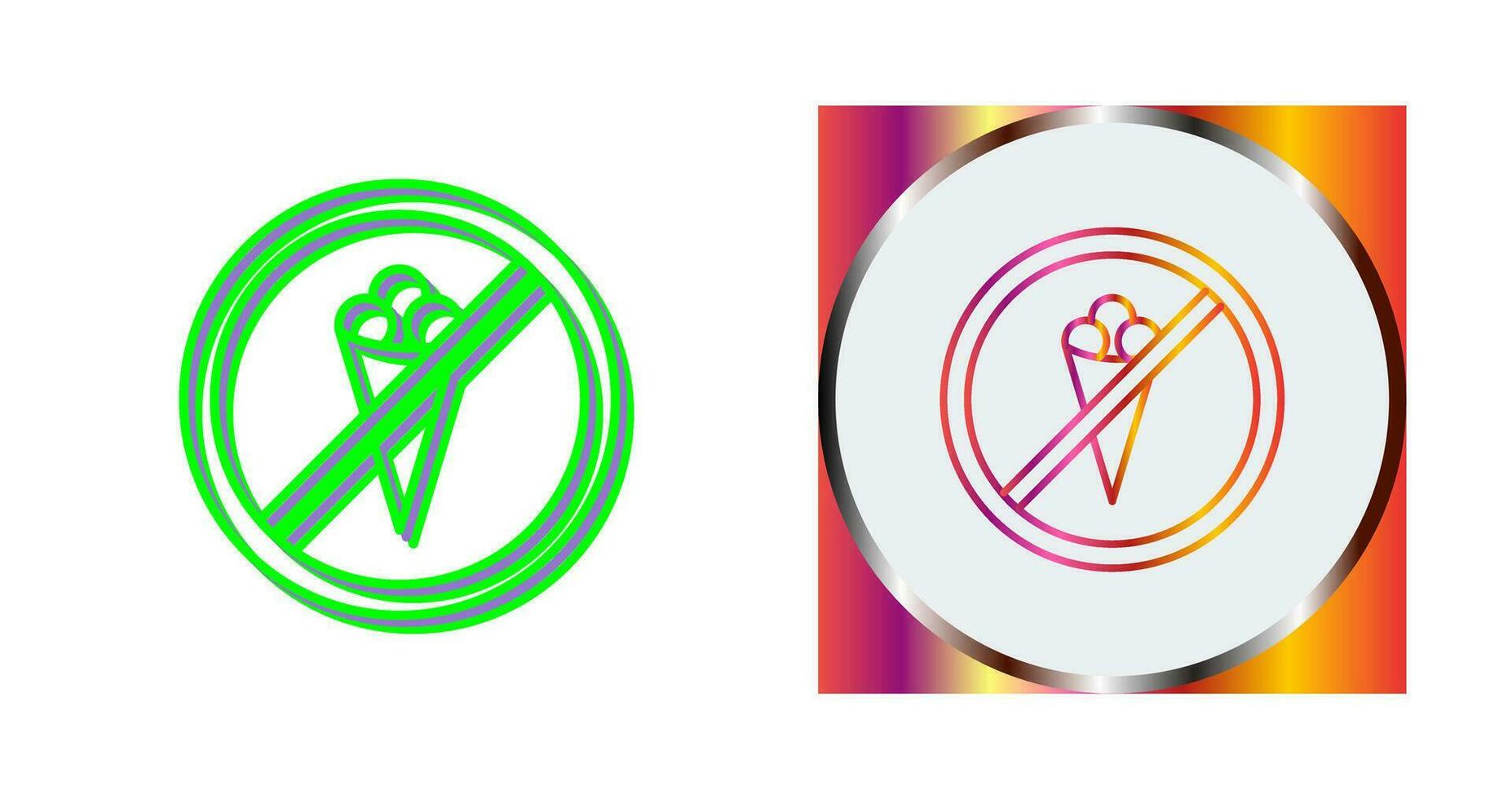 No Icecream Vector Icon