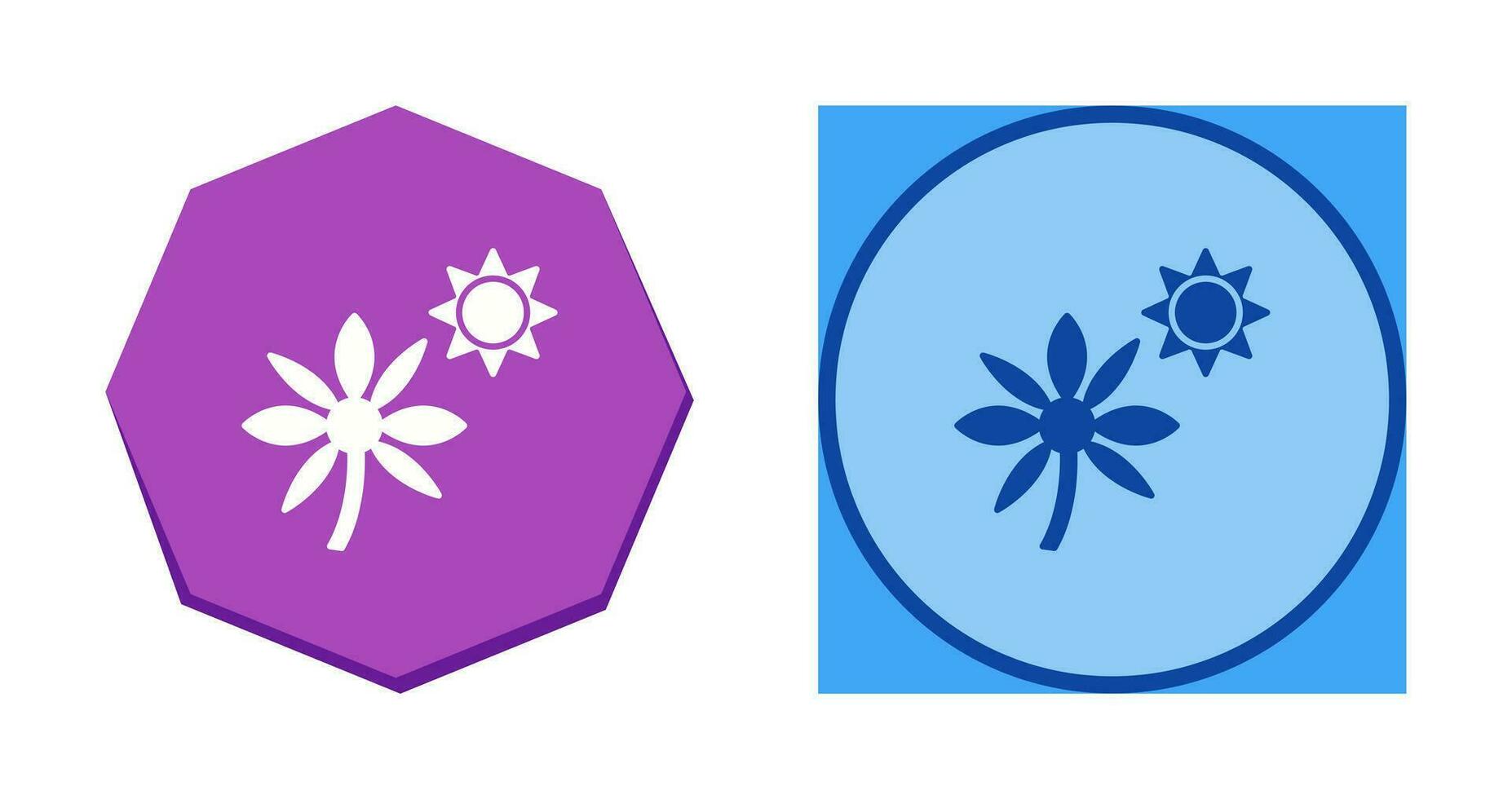 Flower in sunlight Vector Icon