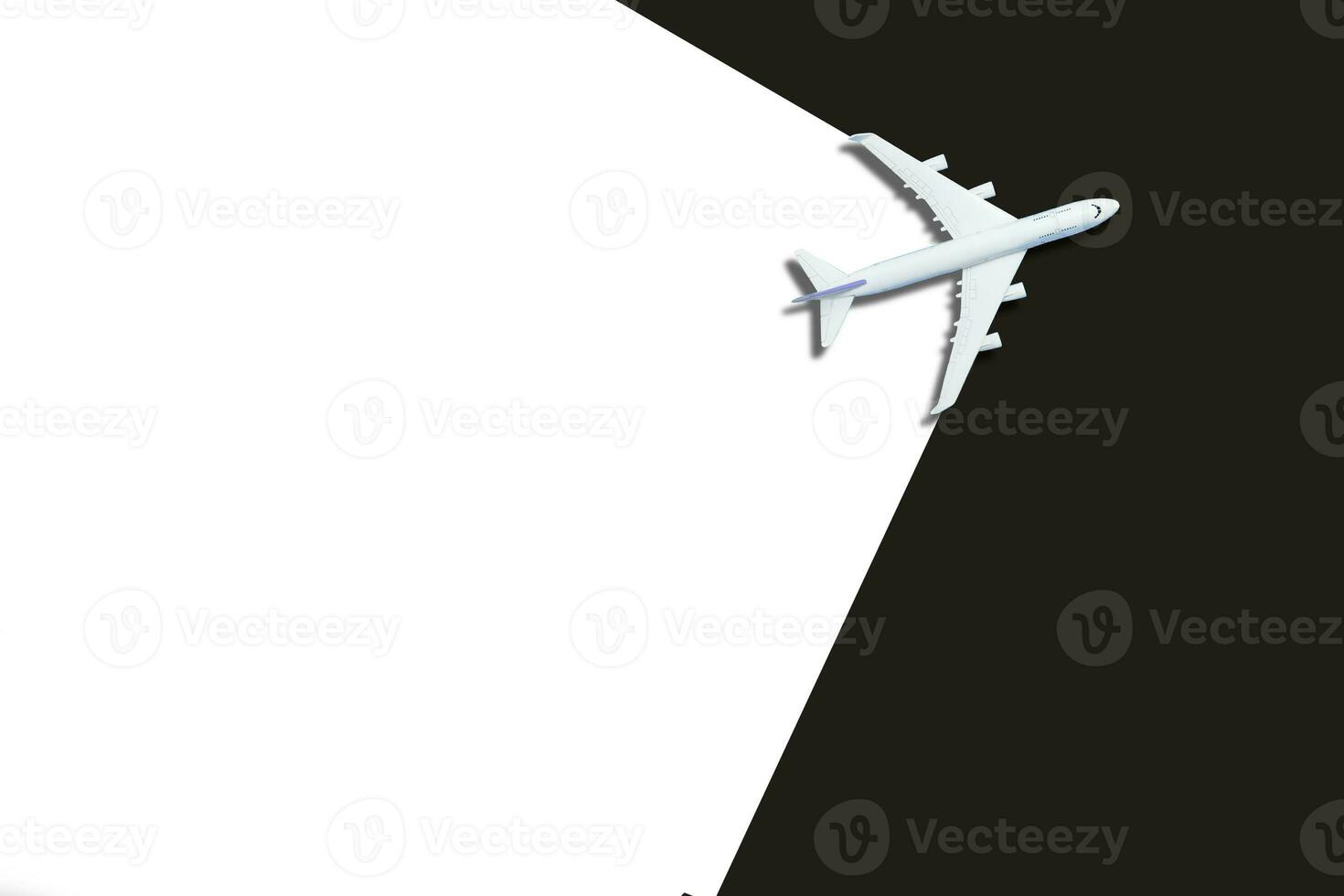 Miniature airplane travel theme, 3d rendering photo