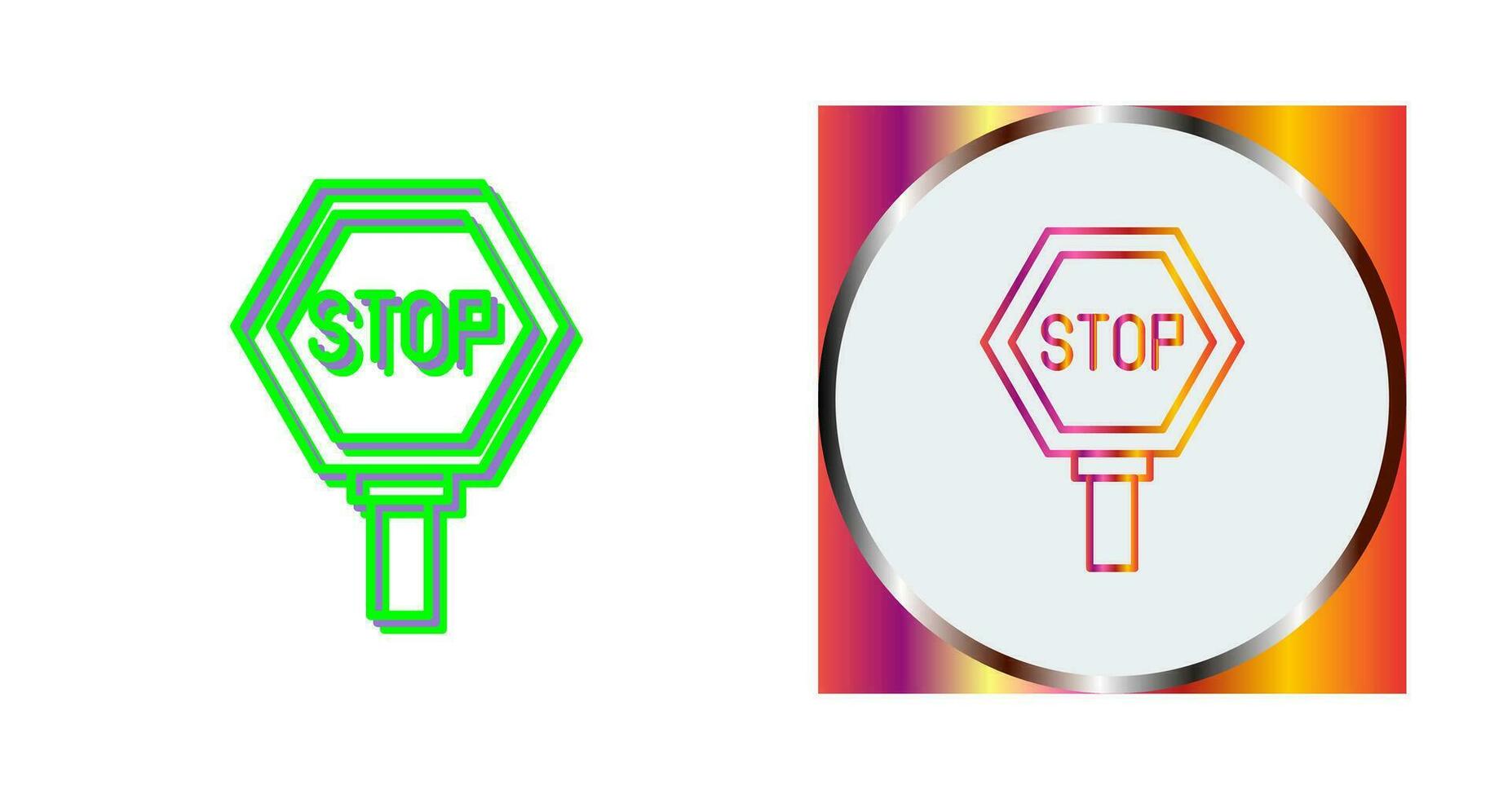 icono de vector de señal de stop