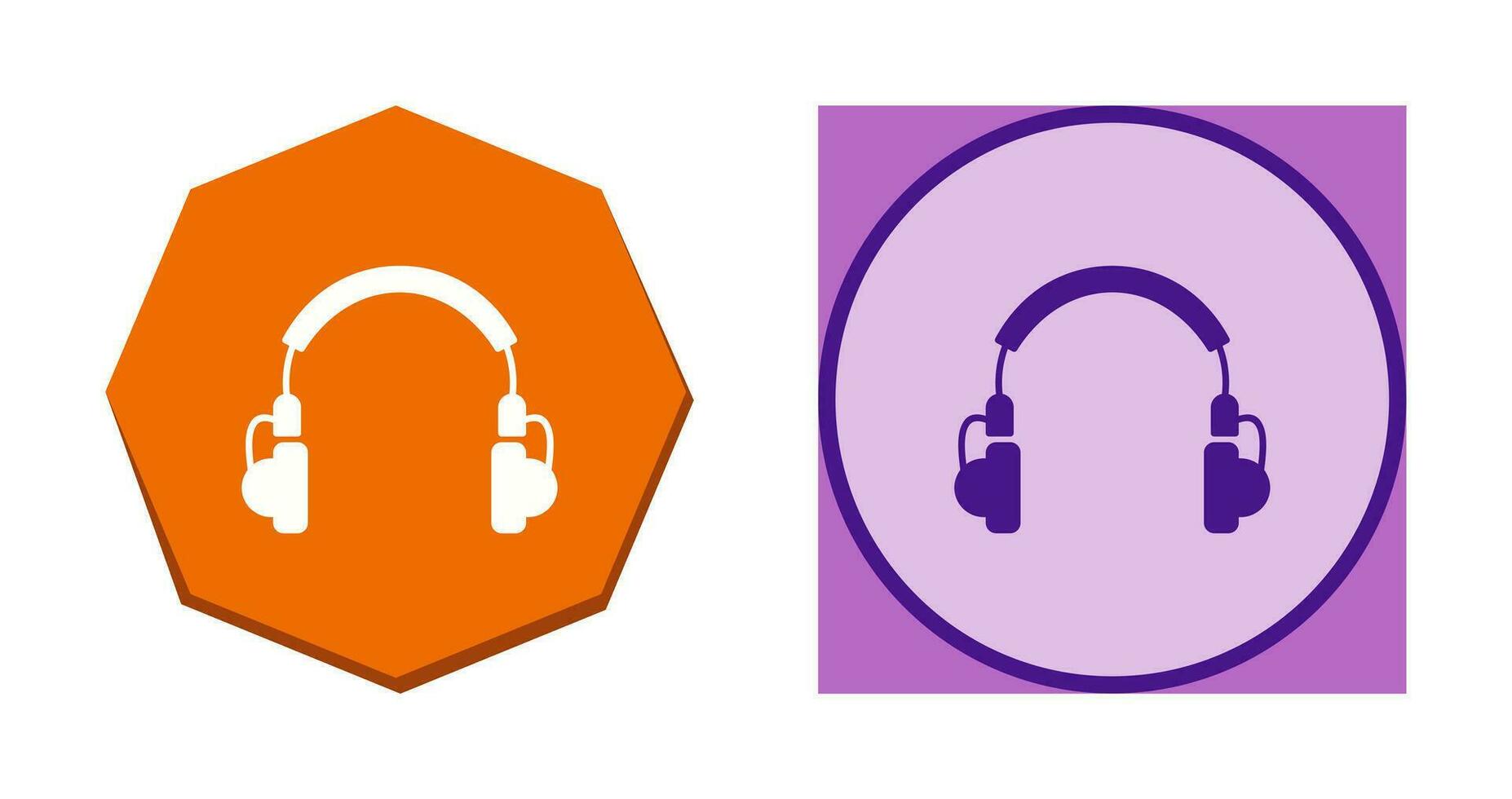 icono de vector de auriculares únicos