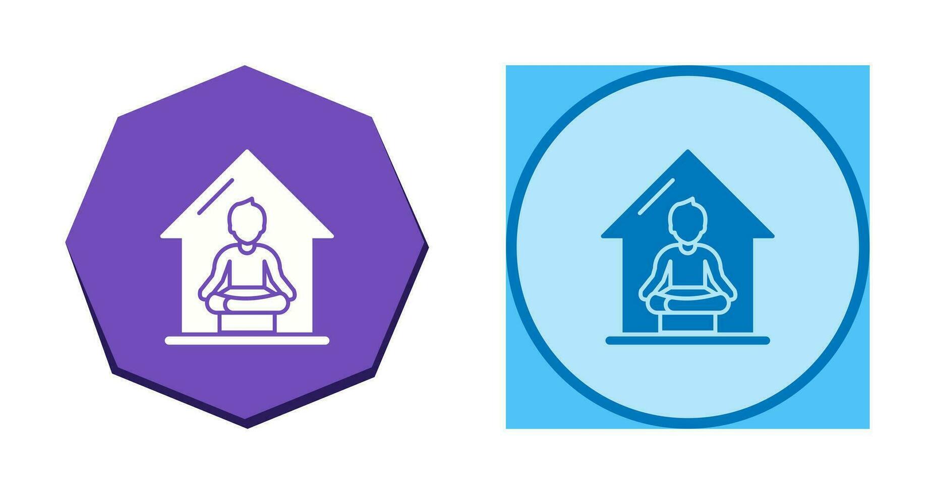 Yoga At home Vector Icon