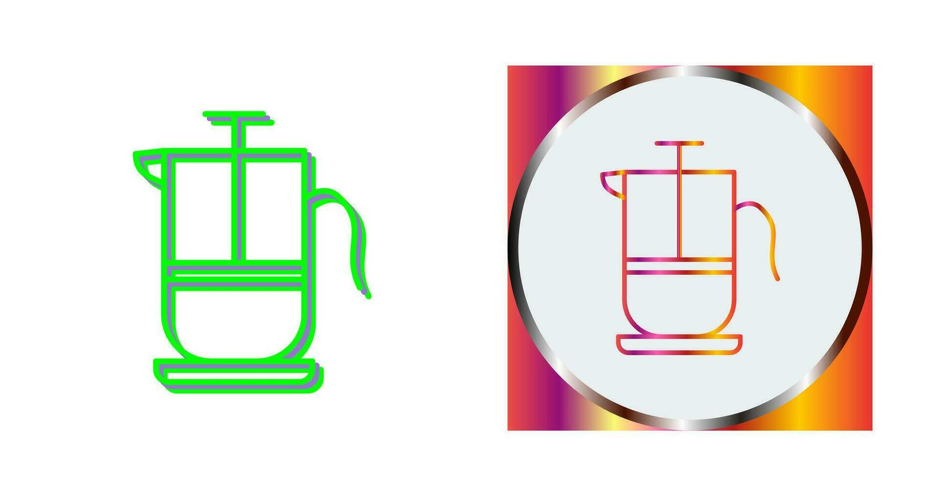 French Press Vector Icon