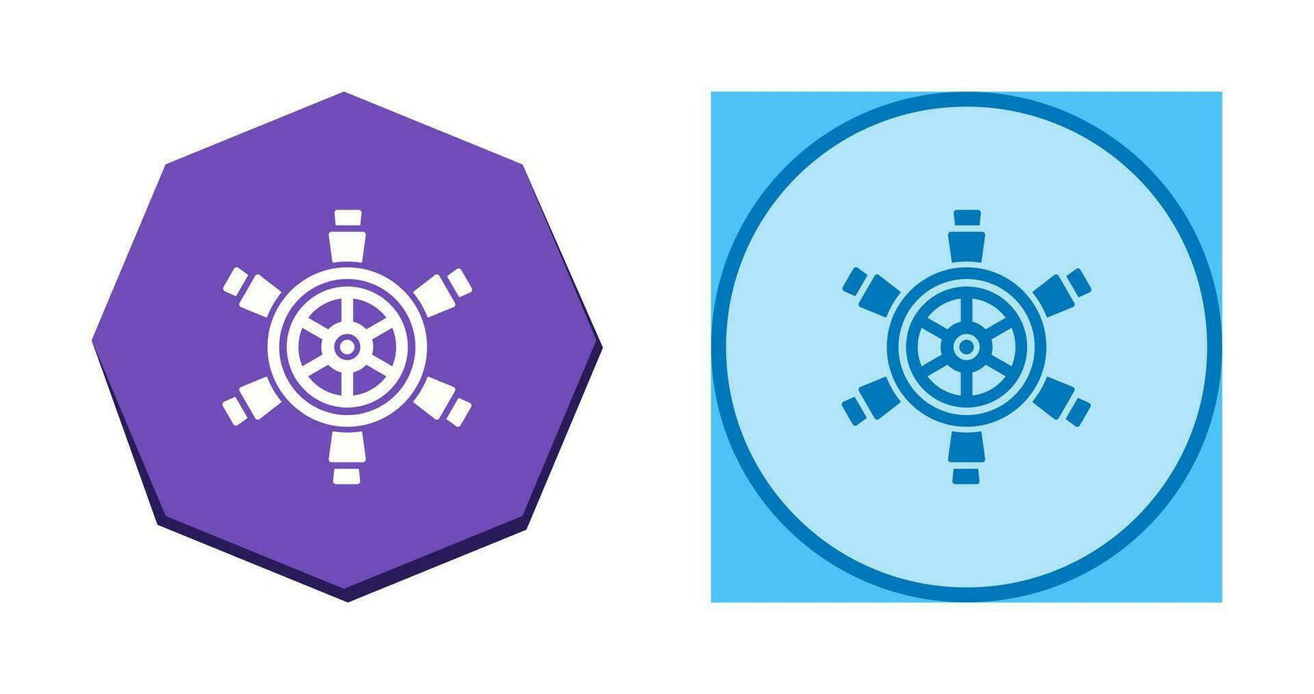 Ship Wheel Vector Icon