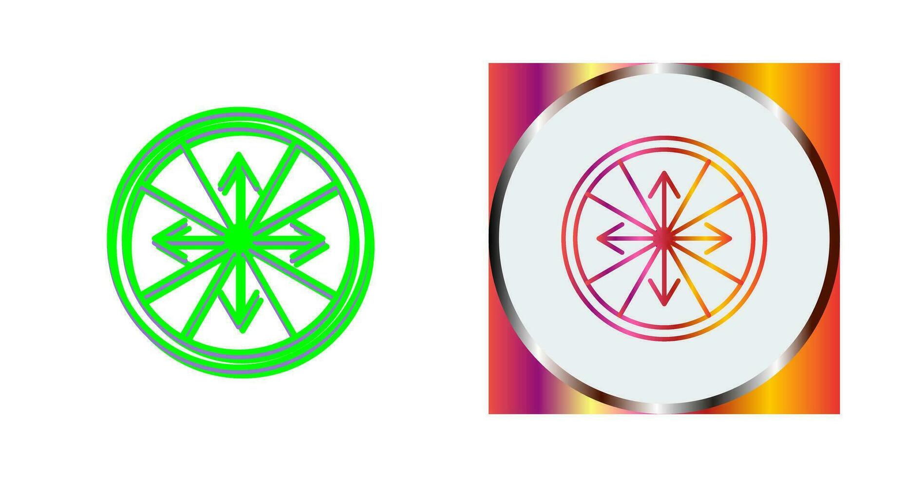 Roulette with Arrow Vector Icon