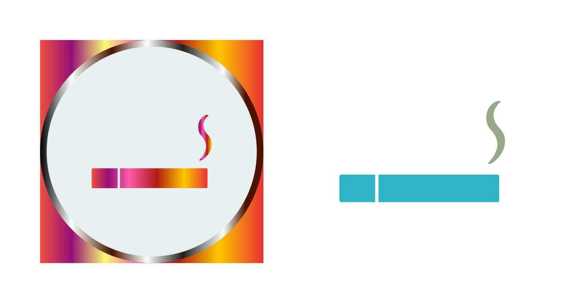 Unique Lit Cigarette Vector Icon