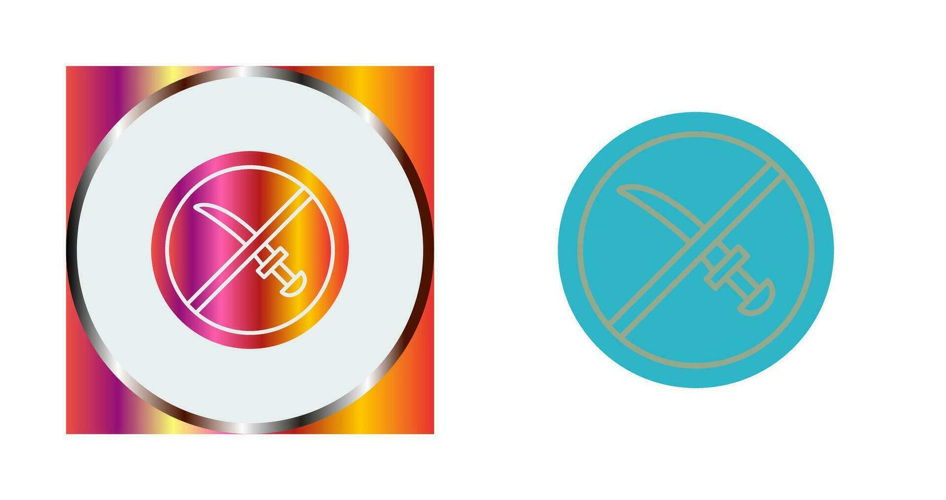 No Weapons Vector Icon