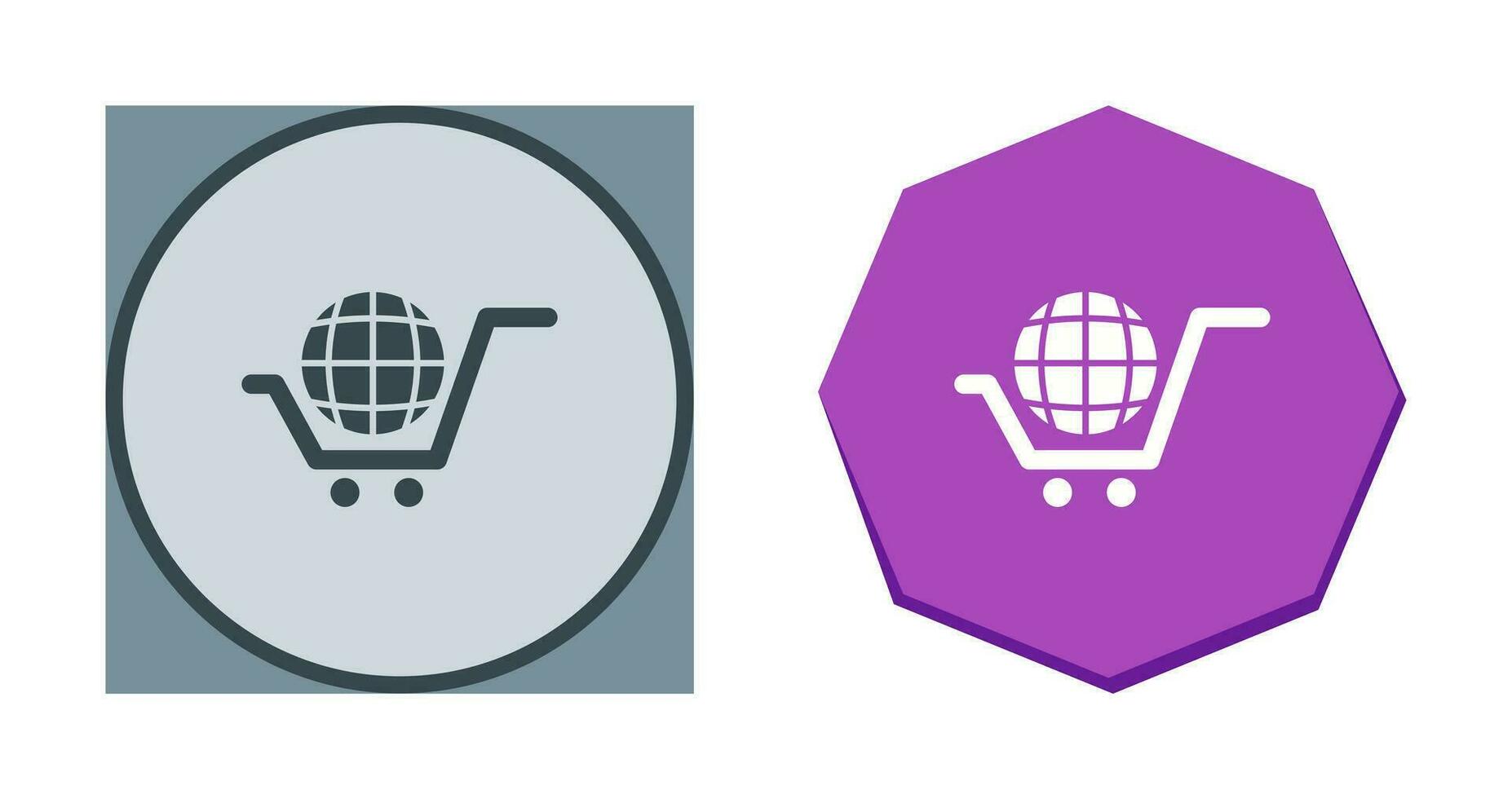 icono de vector de compras globales