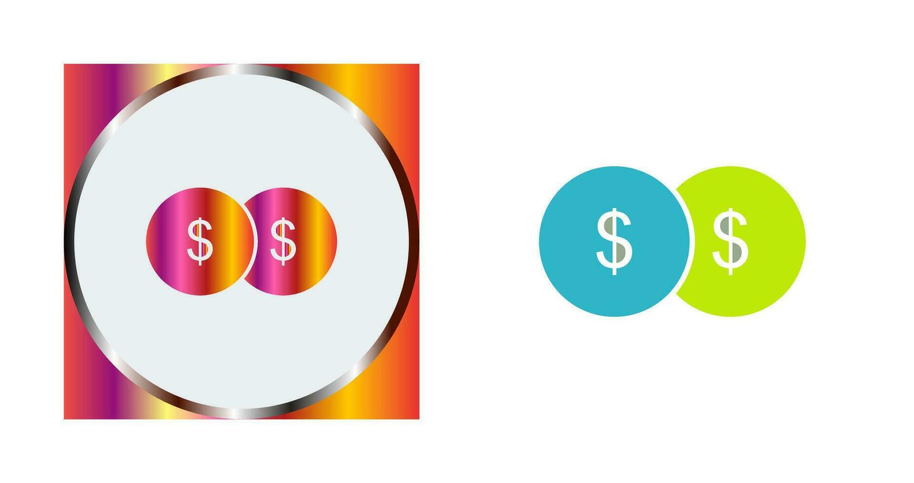 Unique Coins Vector Icon
