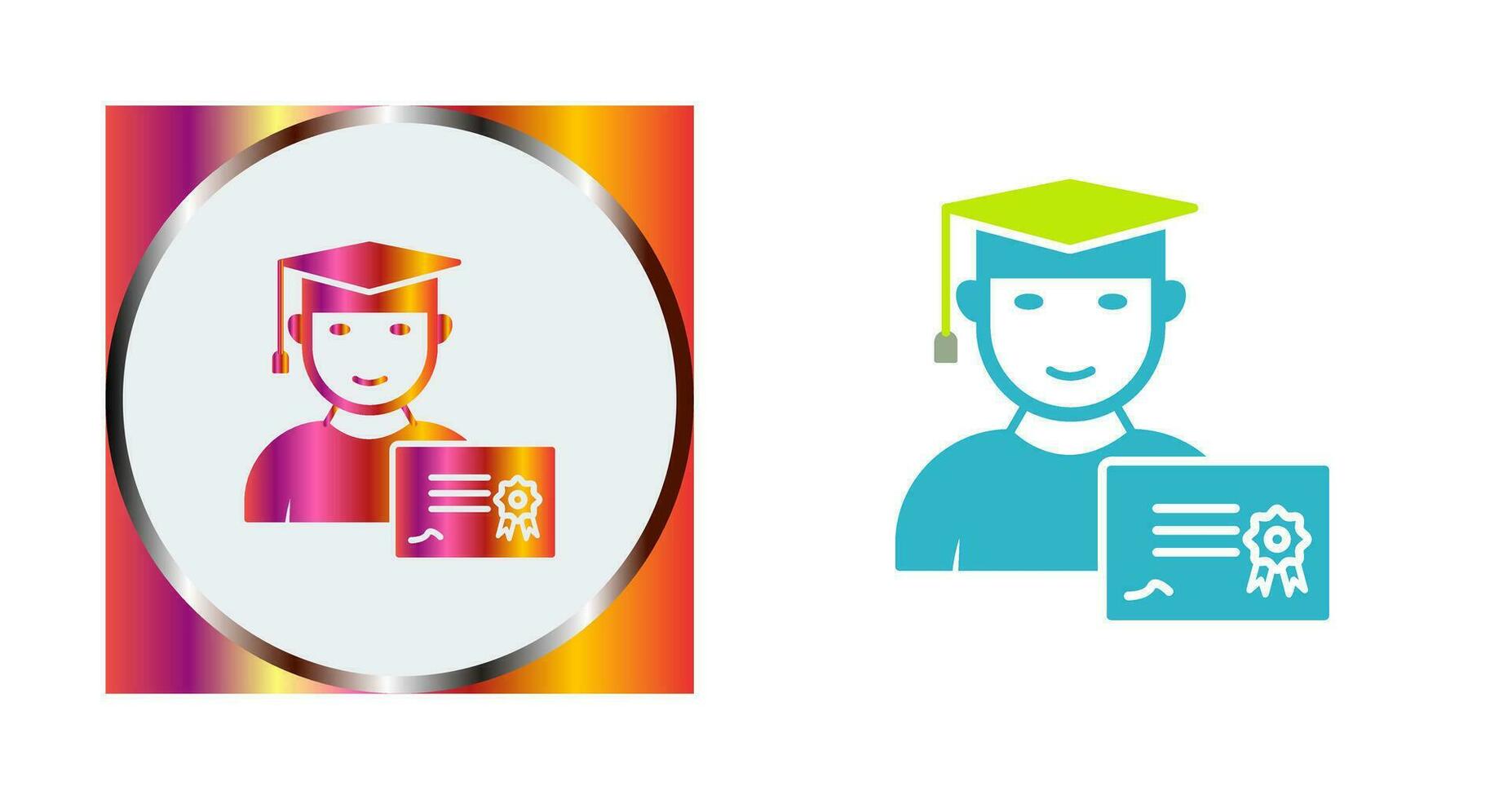 Unique Receiving Diploma Vector Icon