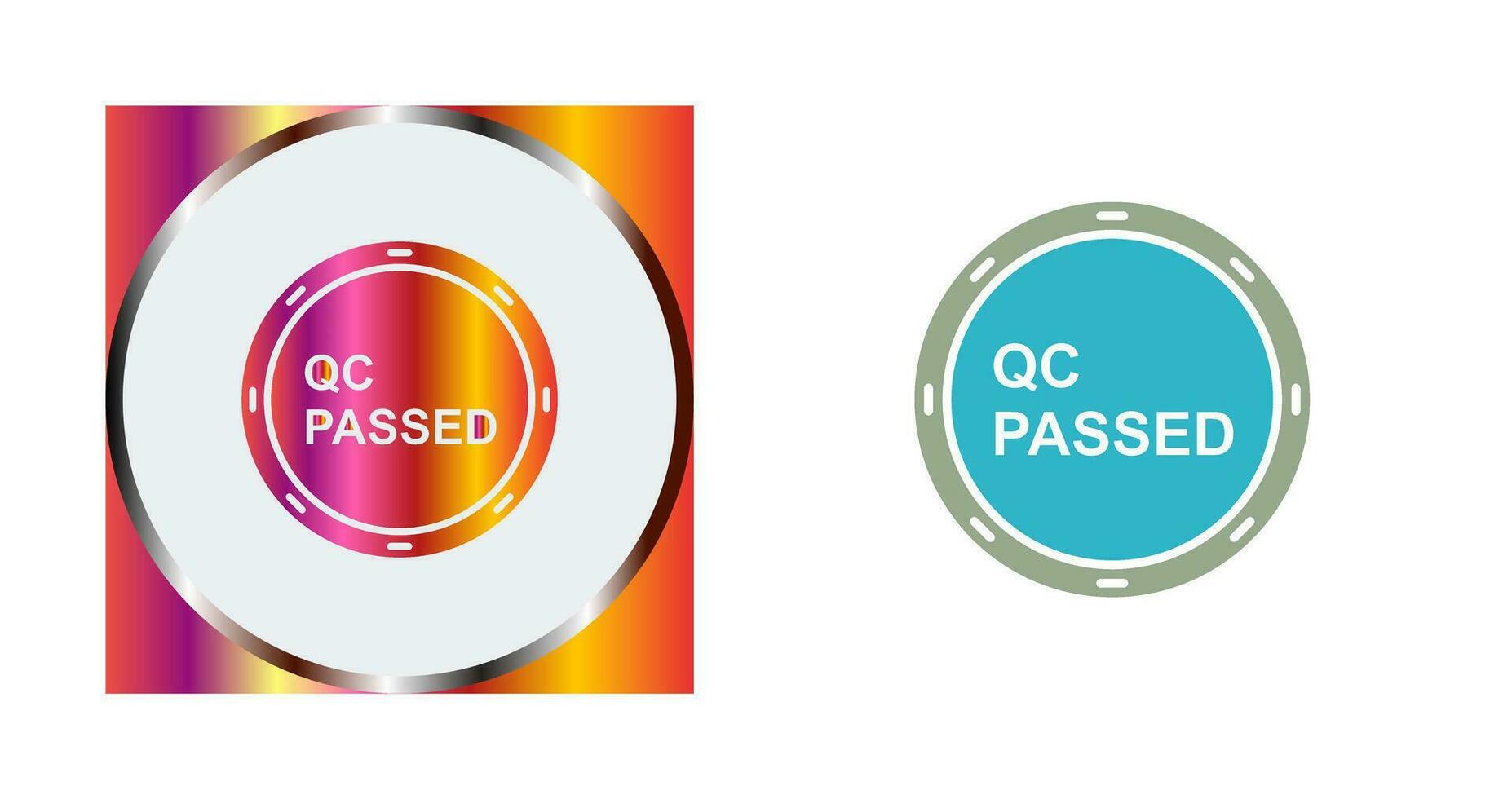 Unique QC Passed Vector Icon