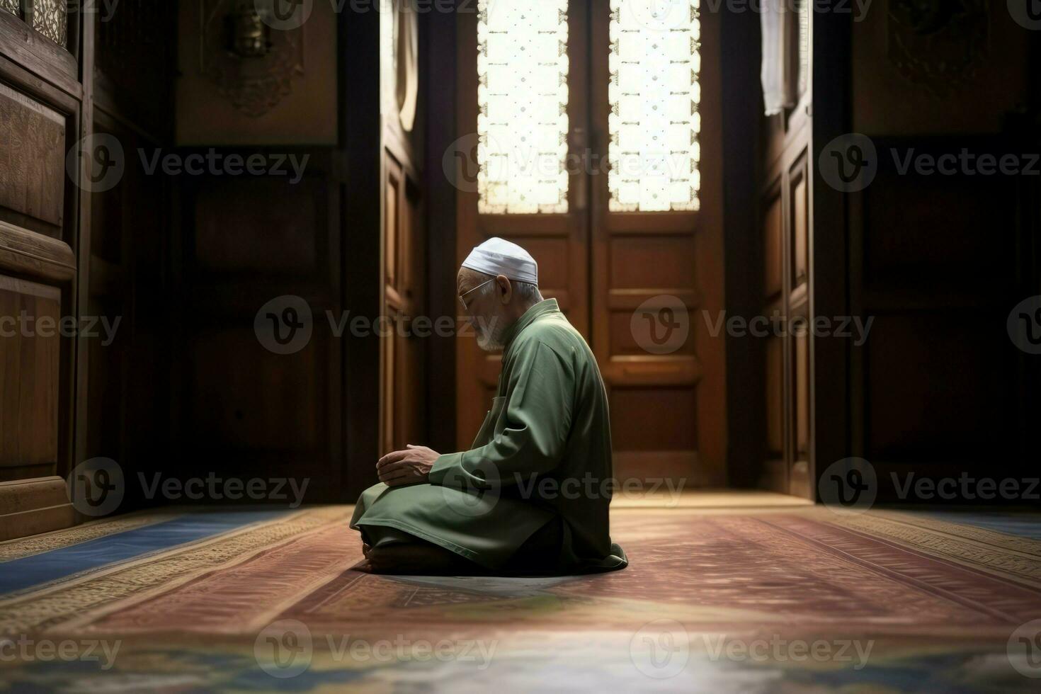 Muslim praying. Generate Ai photo