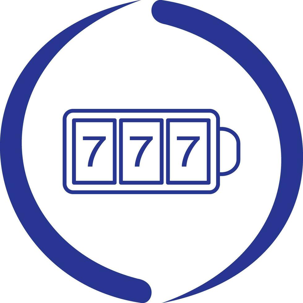 Slot Machine with Sevens Vector Icon