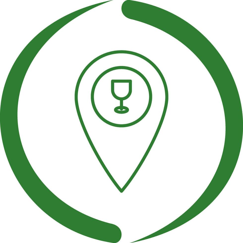 Unique Bar Location Vector Icon