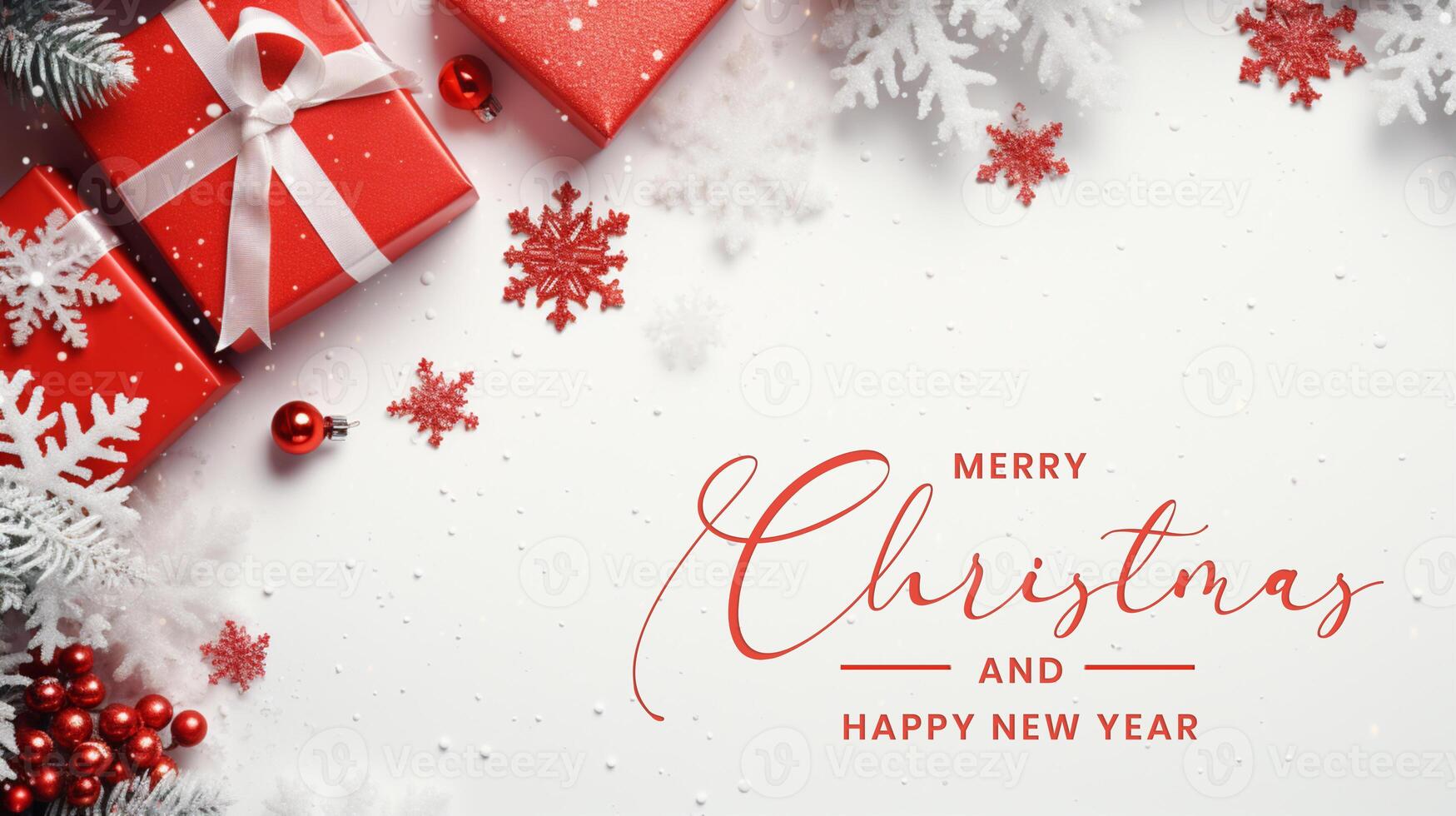 beautiful composition with Christmas ornaments on a white background photo