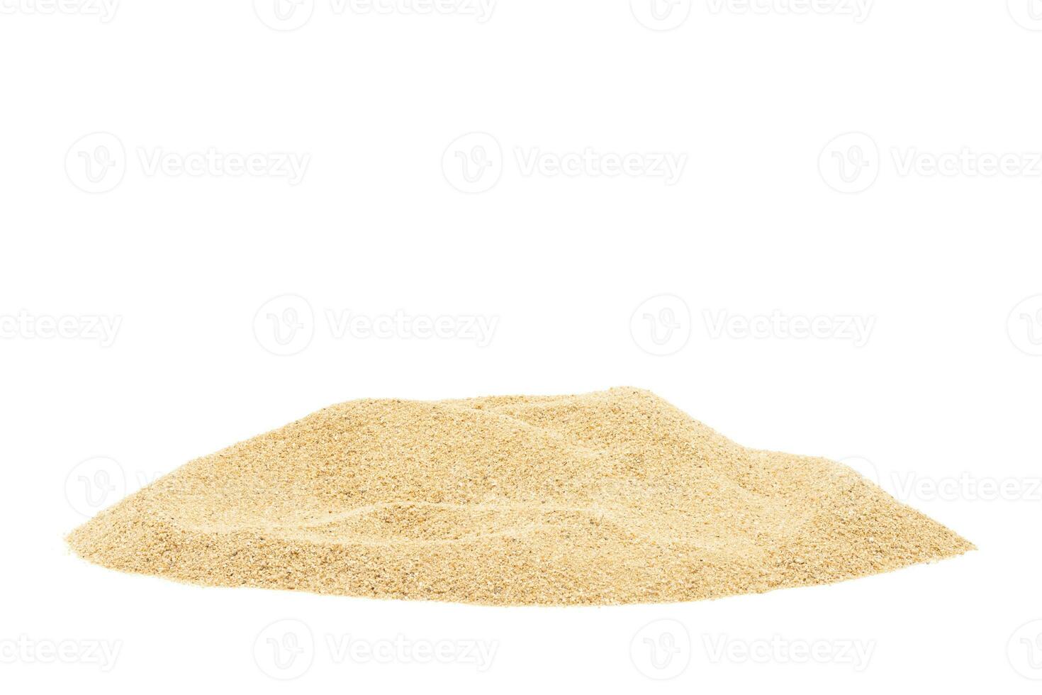 pile of sand rough and fine concept abstract desert beach hill mountain land path isolated on white background photo