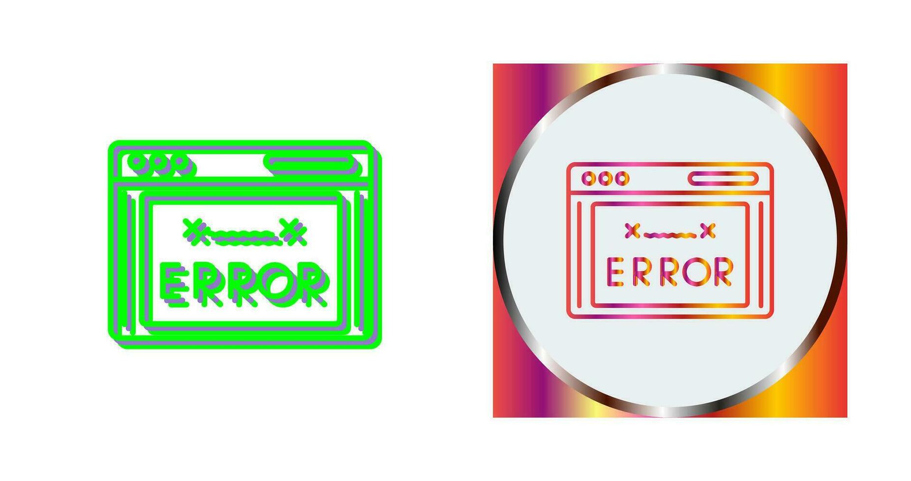 icono de vector de código de error