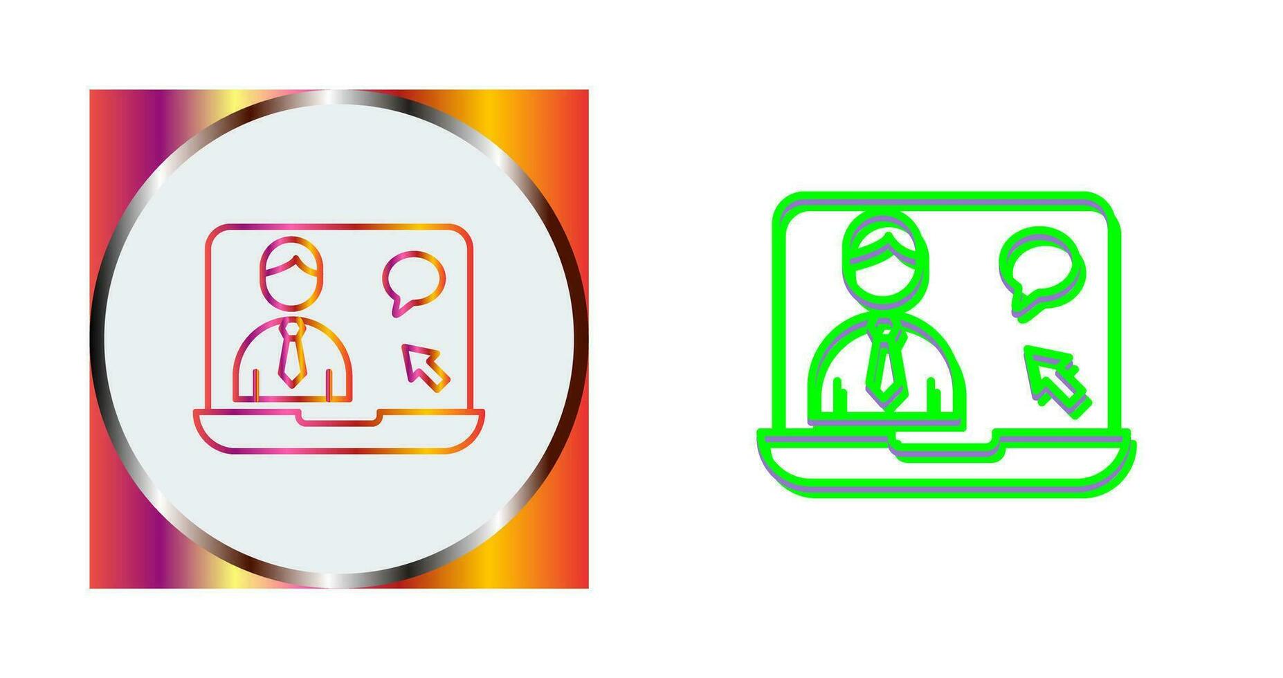 Online Interview Vector Icon