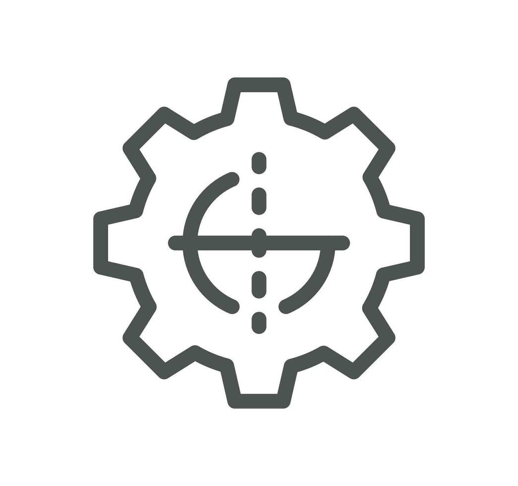 Engineering design related icon outline and linear vector. vector