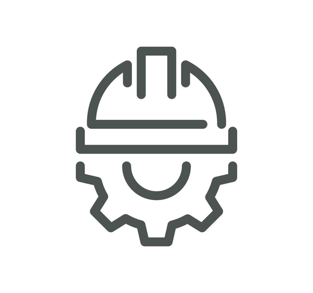 Engineering design related icon outline and linear vector. vector