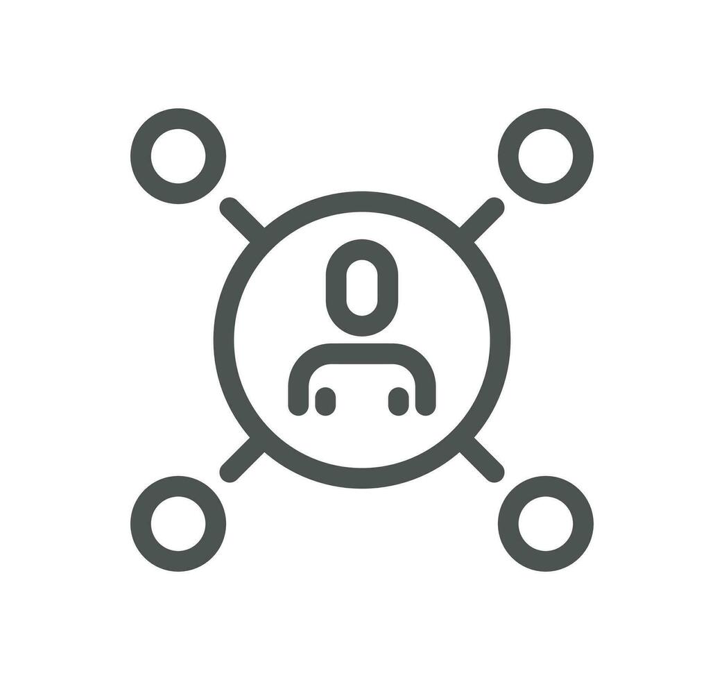 Network related icon outline and linear vector. vector