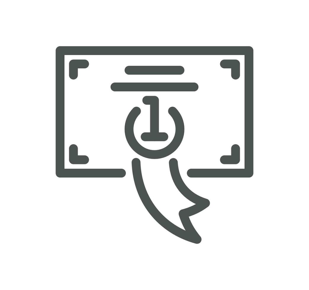 Online education related icon outline and linear vector. vector
