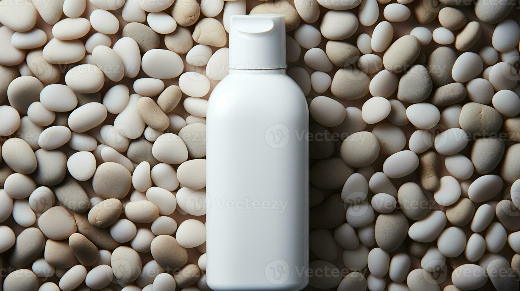 skin care product bottle, shampoo, lotion, with neural background AI Generative photo