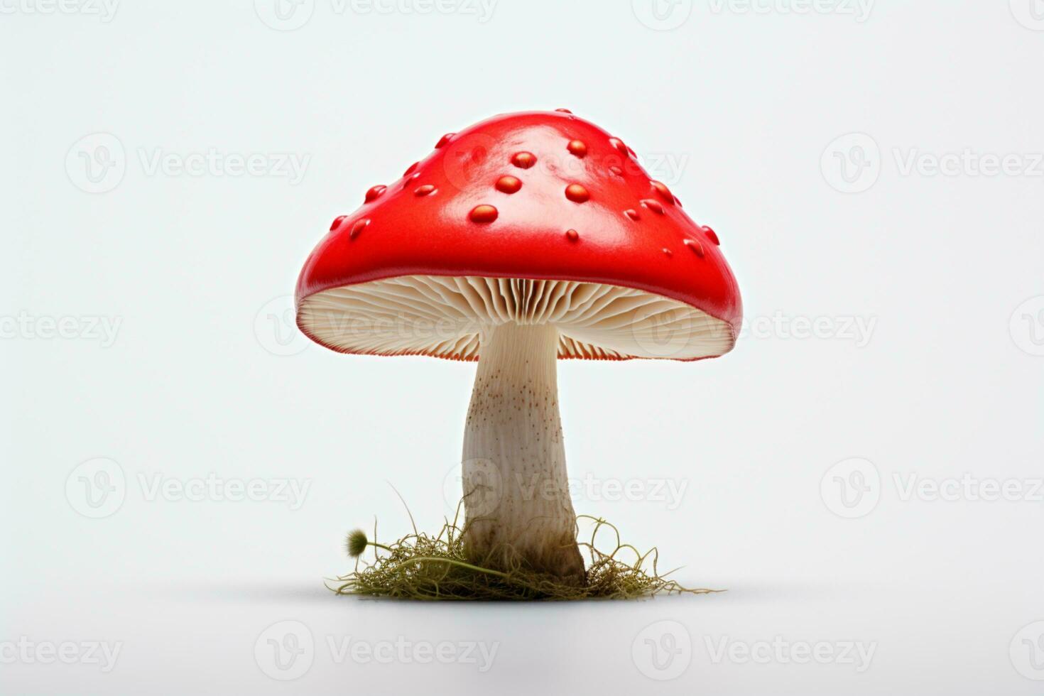 Mushroom on isolated White background ai generative photo