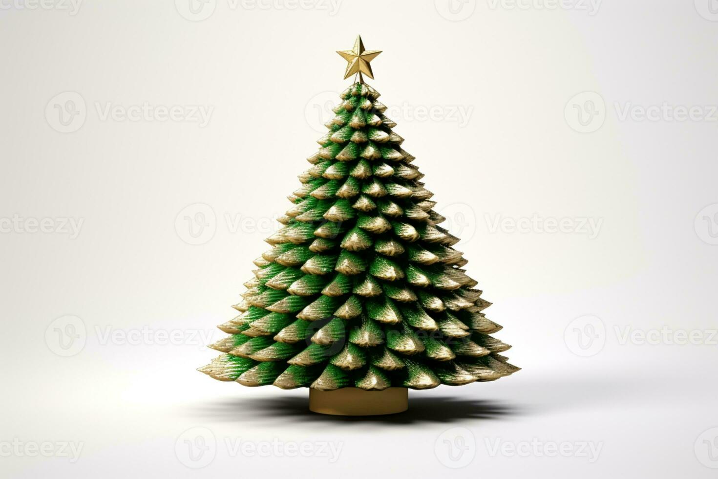 Christmas tree on isolated White background ai generative photo
