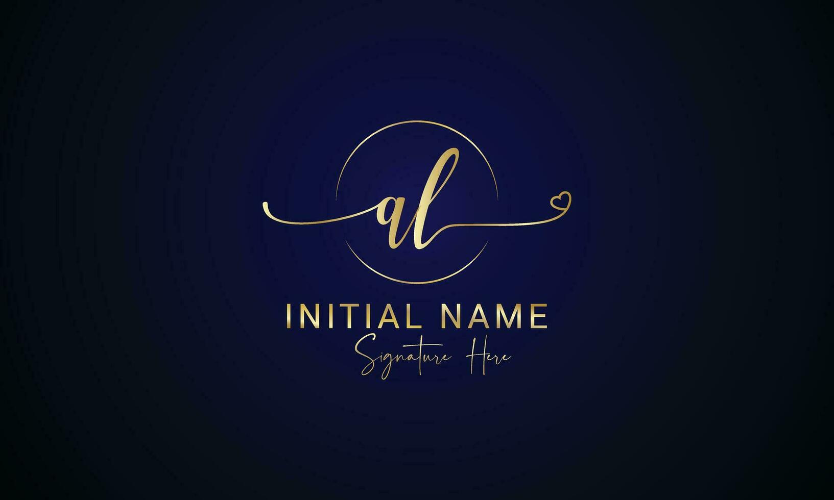 Initial AL, LA, A and L Letter Luxury-Premium Logo vector